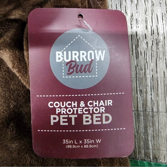 Chocolate Brown Burrow Bud couch & chair protector pet bed - Picture 7 of 7
